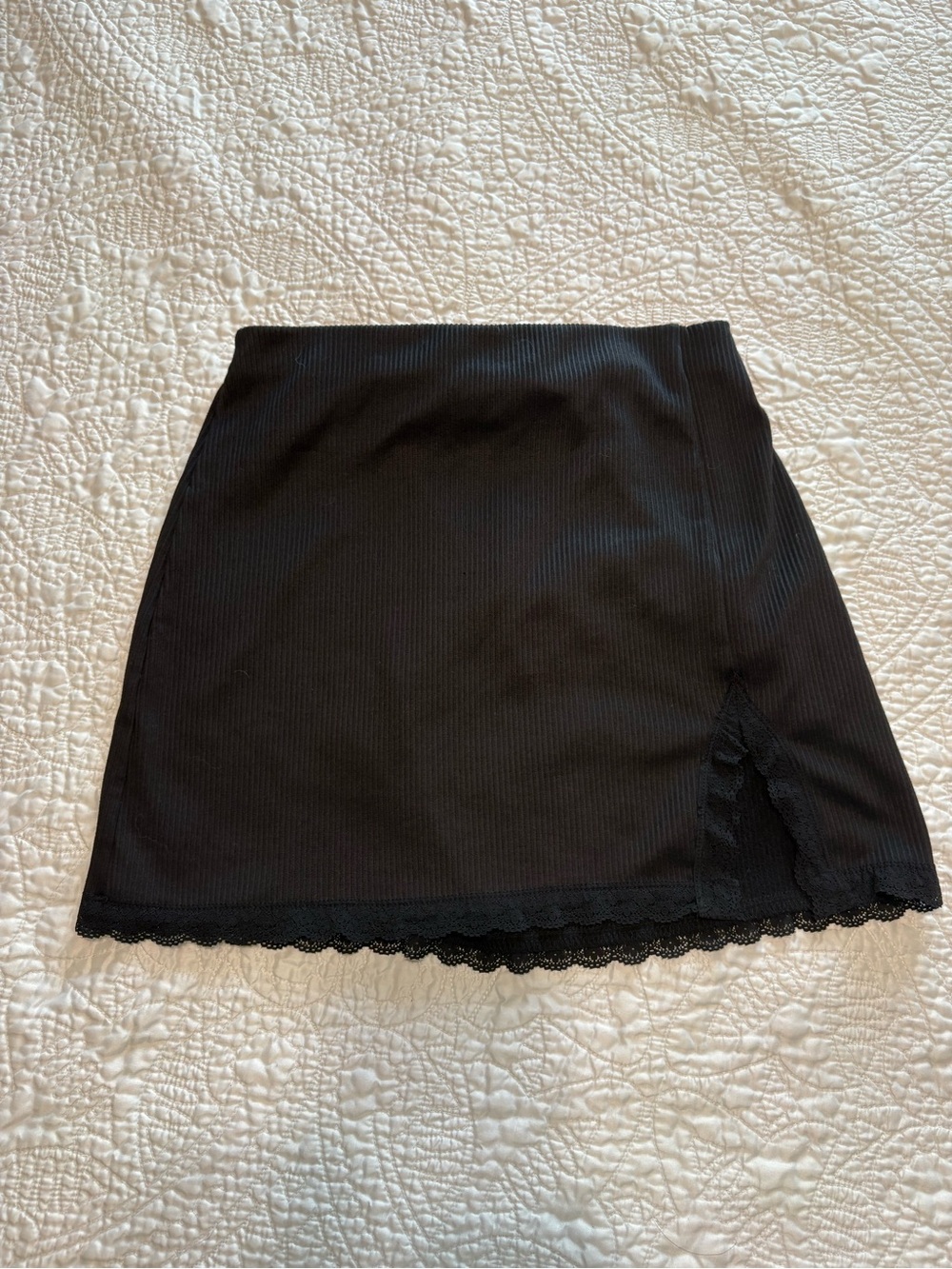 H&M Black Lace Mini Skirt